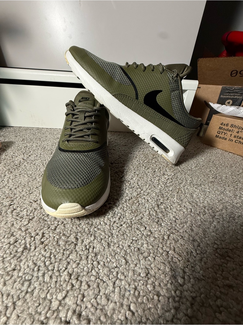 Nike woman’s Olive Green Air Max Knit Sneakers